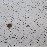 sashiko fabric pre-printed ecru #7  (price for 25cm)