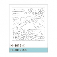 sashiko sampler lichtblauw #H-4012: Fuji to sakura