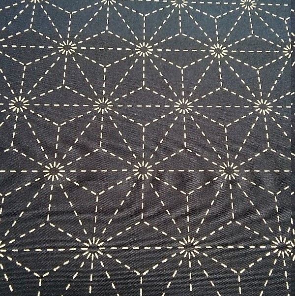 sashiko fabric pre-printed indigo #3 (price for 25 cm)