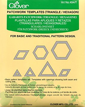 sjablonen voor patchwork (driehoek en zeshoek) Clover