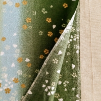 Japanese cotton chirimen-green (price for 25cm)