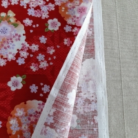 Japanese cotton satin- red (price for 25cm)