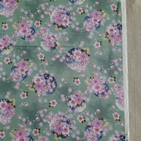 Japanese cotton satin- green (price for 25cm)