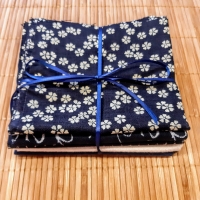 half fat quarter fabric bundle: blue & white