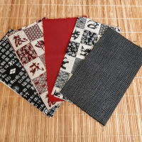 half fat quarter fabric bundle: dark & red