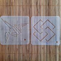 Kit (with templates) for 2 coasters-C