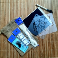 Kit (with templates) for 2 coasters-D