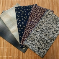 fat quarter fabric bundle: blauwe grijze tinten