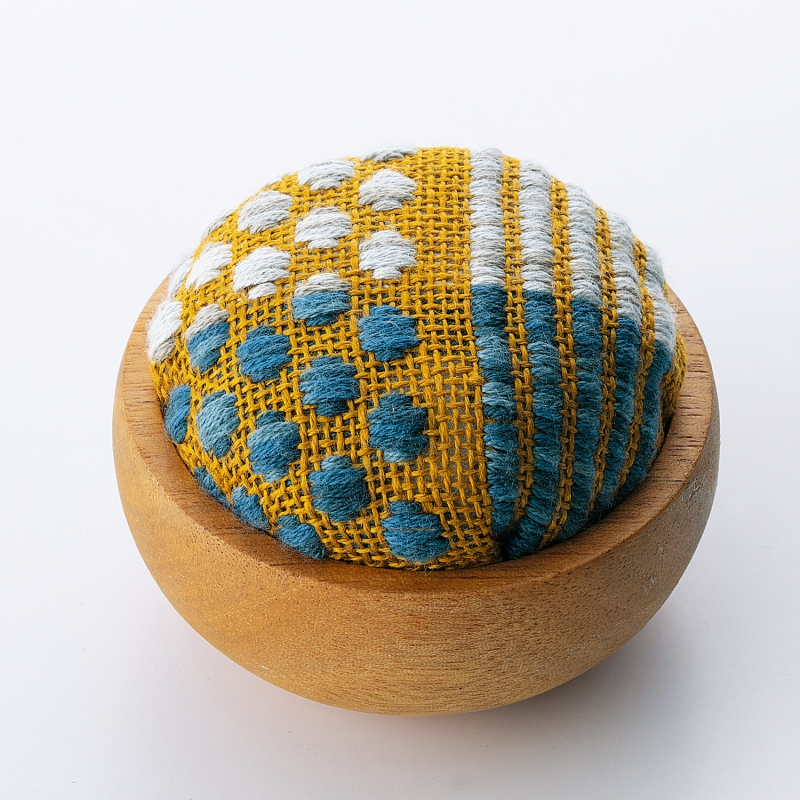 kogin kit : wooden bowl pincushion #86
