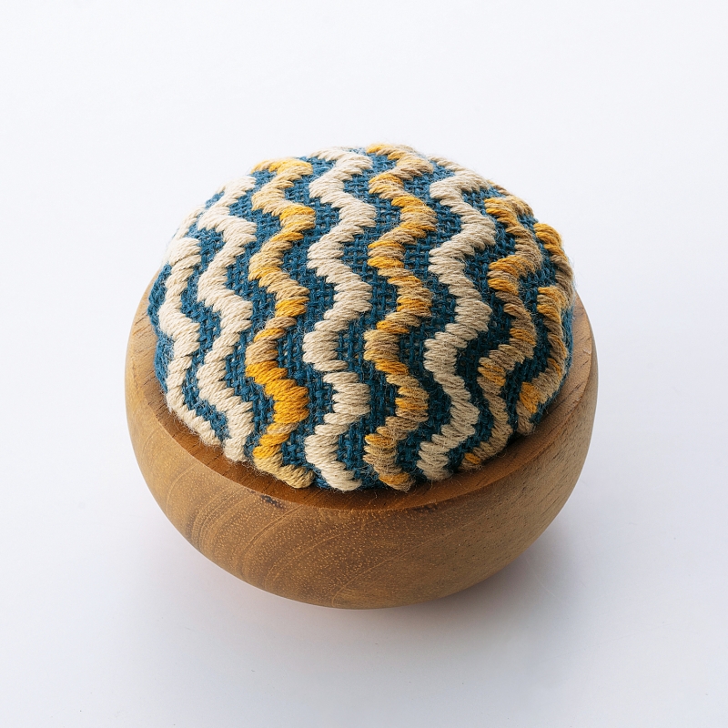 kogin kit : wooden bowl pincushion #89