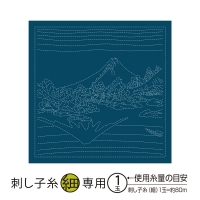 sashiko sampler indigo #H-2097: Mont Fuji
