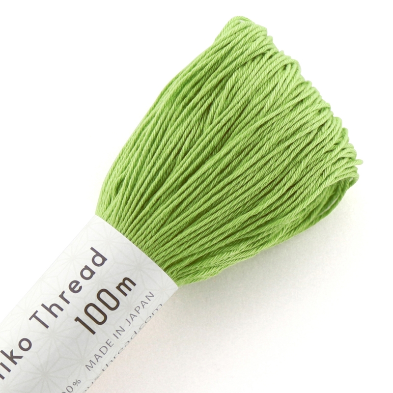 sashiko garen 100m #107: zacht appelgroen
