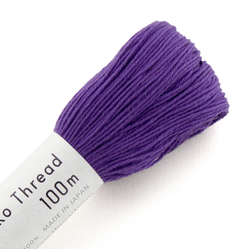 sashiko garen 100m #124: donker lavendelpaars