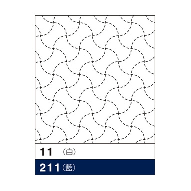 sashiko hana-fukin indigo #211: tsunagi