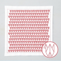 sashiko hana-fukin wit (voor dun garen) #H-1087