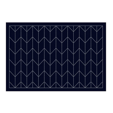 sashiko placemat yabane &ndash; indigo #L2002