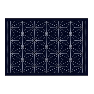 sashiko placemat asanoha &ndash; indigo #L2003