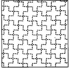 sashiko patroon #8 - jūji tsunagi