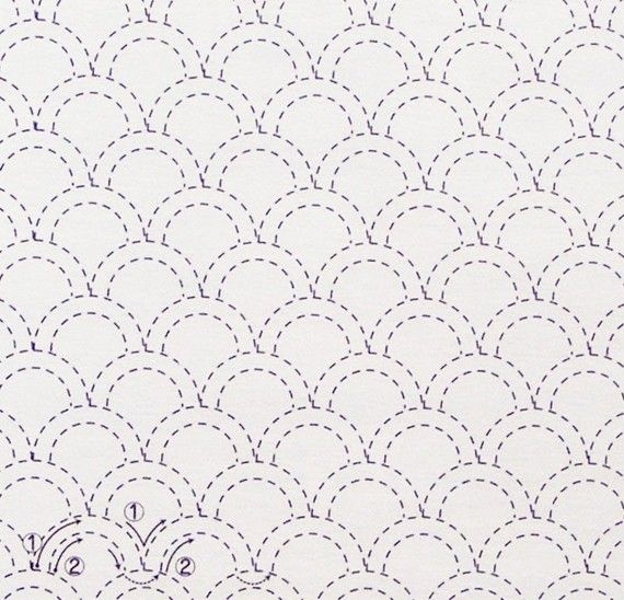 sashiko patroon #7 - seigaiha