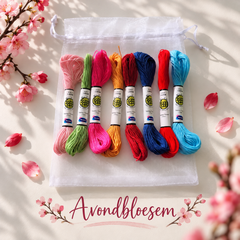 sashiko garen kleurenmix &ndash; avondbloesem &ndash; 8 &times; 10 m