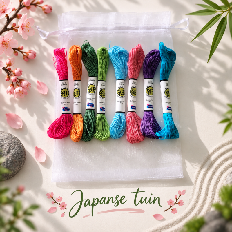 sashiko garen kleurenmix &ndash; Japanse tuin &ndash; 8 &times; 10 m