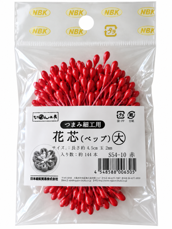 meeldraden voor tsumami zaiku &ndash; 72 stuks &ndash; rood