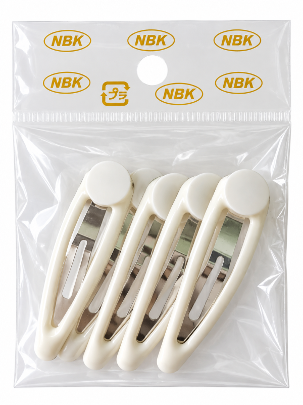 haarclips voor tsumami zaiku &ndash; 6 stuks &ndash; wit