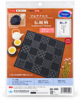 olympus sashiko kit SK-290 - multicloth traditionele patronen 50 x 50 cm