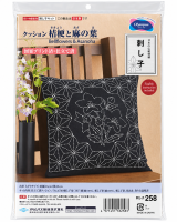 olympus sashiko kit #258 - kussen bellflowers & asanoha