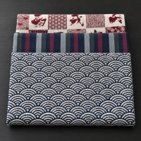 Japanse stoffenbundel seigaiha blauw &ndash; 3 fat quarters